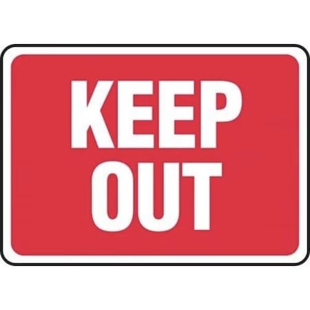 Accuform SAFETY SIGN KEEP OUT 10 in  X 14 in  MADM962XP MADM962XP